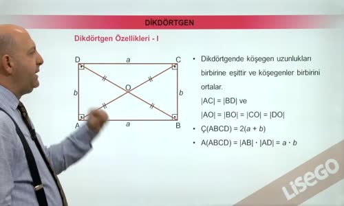 EBA GEOMETRİ LİSE DİKDÖRTGEN-DİKDÖRTGEN ÖZELLİKLERİ 1