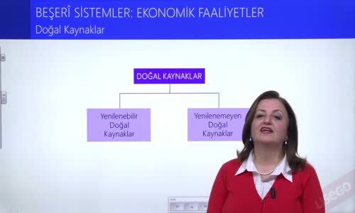 EBA COĞRAFYA LİSE - BEŞERİ SİSTEMLER;EKONOMİK FAALİYETLER - DOĞAL KAYNAKLAR