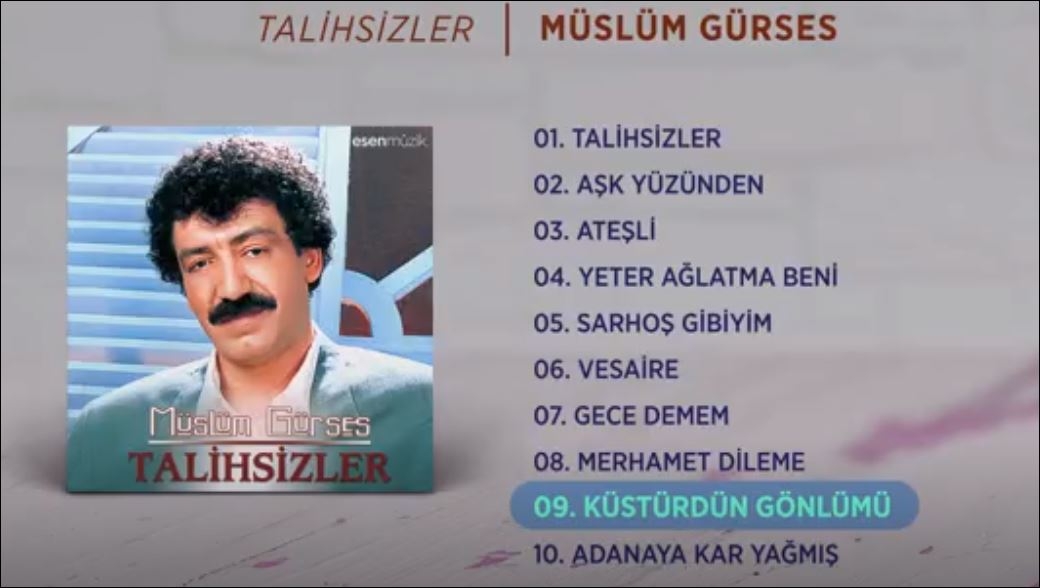 Müslüm Gürses - Küstürdün Gönlümü