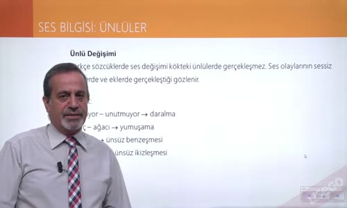 EBA TÜRKÇE LİSE SES BİLGİSİ-ÜNLÜLER - ÜNLÜ DEĞİŞİMİ