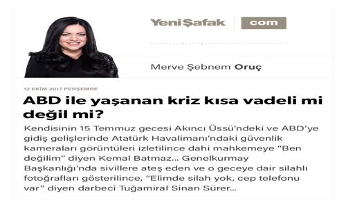 ABD ile Yaşanan Kriz Kısa Vadeli Mi Değil Mi