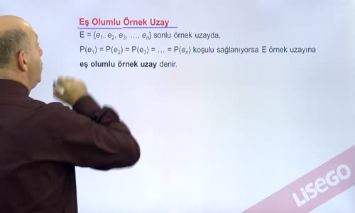 EBA MATEMATİK LİSE 4 BASİT OLAYLARIN OLMA OLASILIĞI - EŞ OLUMLU ÖRNEK UZAY