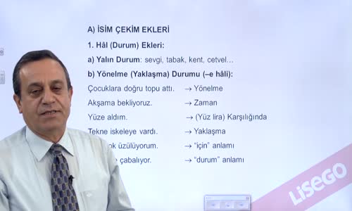 EBA TÜRKÇE LİSE SÖZCÜKTE YAPI-İSİM ÇEKİM EKLERİ-HAL(DURUM) EKLERİ