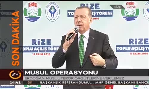 Cumhurbaşkanı Erdoğan'dan Irak Hükümetine Rest