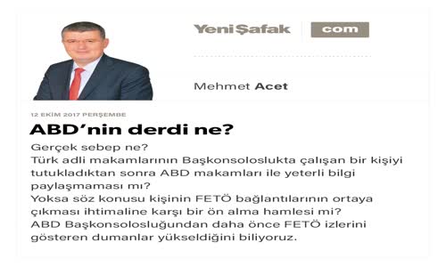 ABD’nin Derdi Ne?