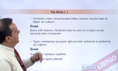 EBA TÜRKÇE LİSE NOKTALAMA İŞARETLERİ -YAY VE KÖŞELİ AYRACIN KULLANILDIĞI YERLER