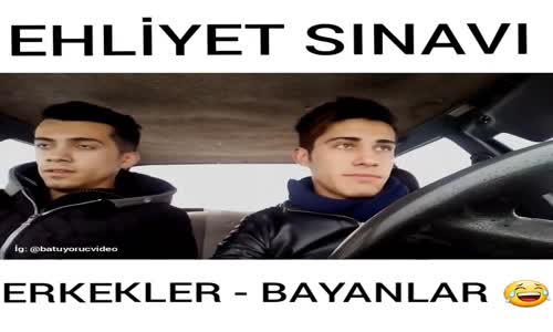 Ehliyet Sınavı Kadınlar Ve Erkekler Temsili