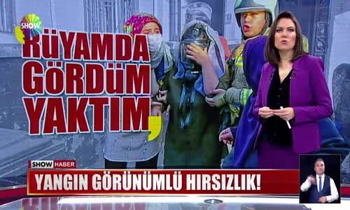 Yangın görünümlü hırsızlık! 