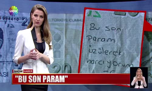 ''Bu son param'' 