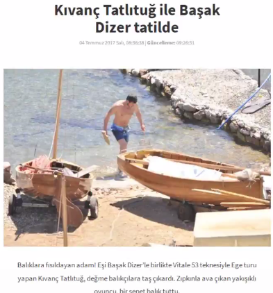  Kıvanç Tatlıtuğ ile Başak Dizer Tatil Görüntüleri