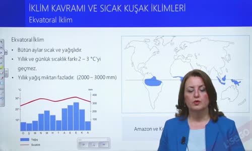 EBA COĞRAFYA LİSE - NEM VE YAĞIŞ - İKLİM KAVRAMI VE SICAK KUŞAK İKLİMLERİ - EKVATORAL İKLİM