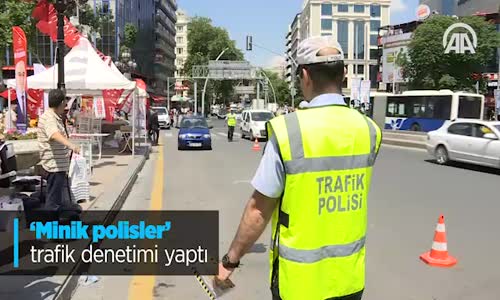 ' Minik Polisler ' Trafik Denetimi Yaptı