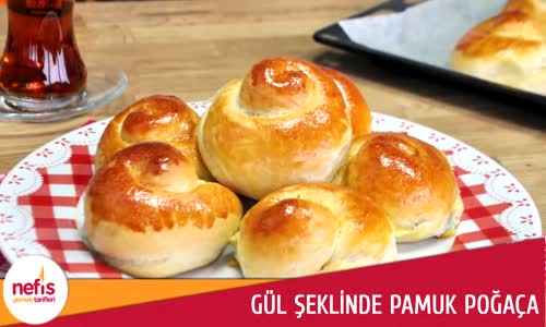 Gül Şeklinde Pamuk Poğaça Tarifi 