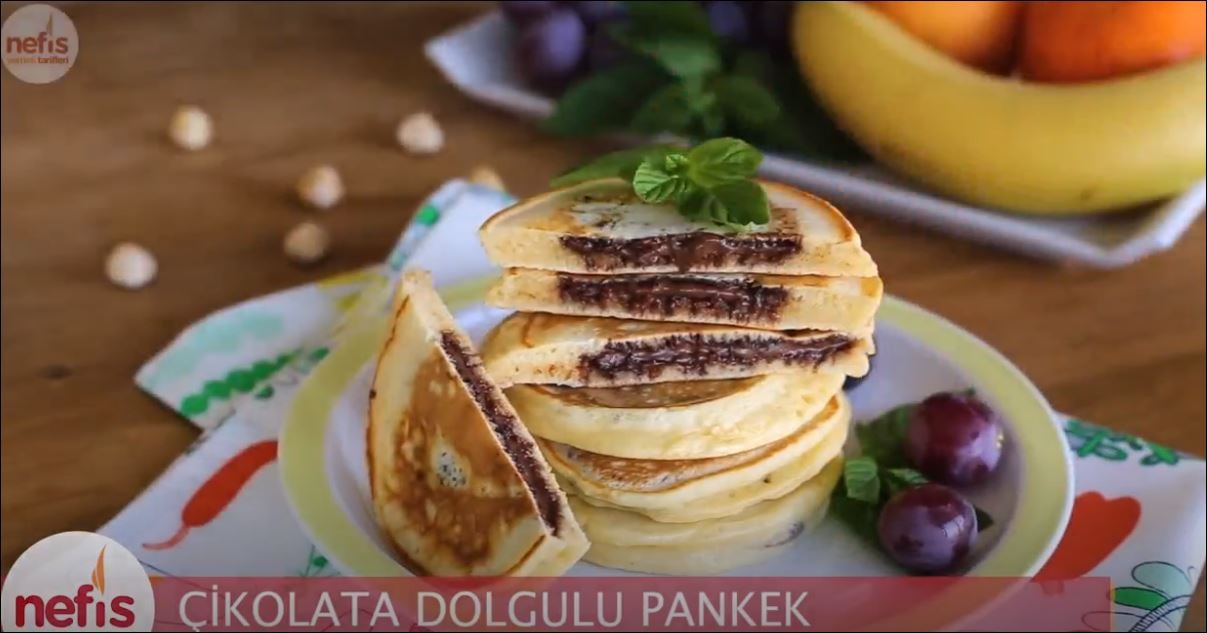 Çikolata Dolgulu Pankek Tarifi 