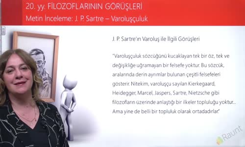 EBA FELSEFE LİSE 20.YY FELSEFESİ - METİN İNCELEME -J.P.SARTRE - VAROLUŞÇULUK