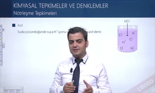 EBA KİMYA LİSE - KİMYANIN TEMEL KANUNLARI - KİMYASAL TEPKİMELER VE DENKLEMLER - NÖTRLEŞME TEPKİMELERİ