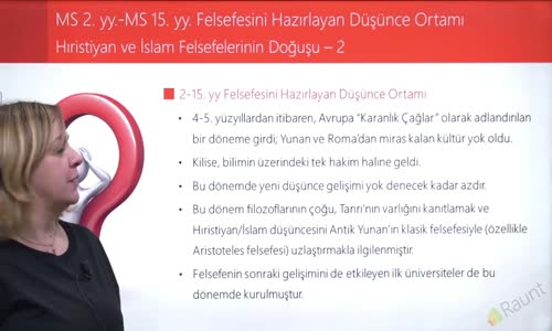 EBA FELSEFE LİSE MS 2.YY-2MS 15.YY FELSEFESİ -HRİSTİYAN VE İSLAM FELSEFESİNİN DOĞUŞU II