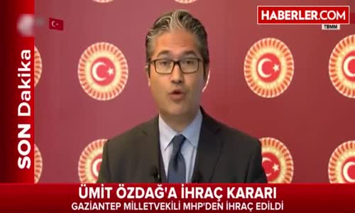 Son Dakika! MHP Gaziantep Milletvekili Ümit Özdağ, Partisinden İhraç Edildi.