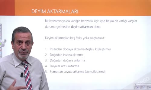 EBA TÜRKÇE LİSE MECAZ OLUŞTURMA YOLLARI-DEYİM AKTARMALARI