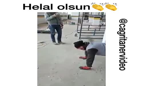 İnşaatta Şınav Çekmenin Dibine Vuran Abi