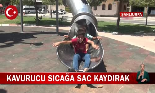 Şanlıurfa'da Kavurucu Sıcakta Sac Kaydırak Çocukları Yaktı! İşte Görüntüler