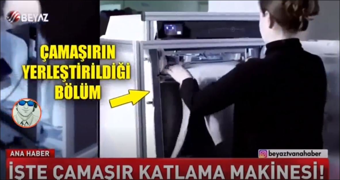 Hanımlar Buraya İşte Çamaşır Katlama Makinesi