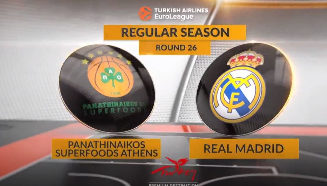 Panathinaikos 88:82 -Real Madrid - Basketbol  Maçı