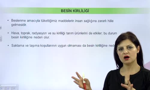 EBA BİYOLOJİ LİSE - EKOLOJİ VE GÜNCEL ÇEVRE SORUNLARI - HAVA, BESİN VE RADYASYON KİRLİLİĞİ - BESİN KİRLİLİĞİ, RADYASYON KİRLİLİĞİ