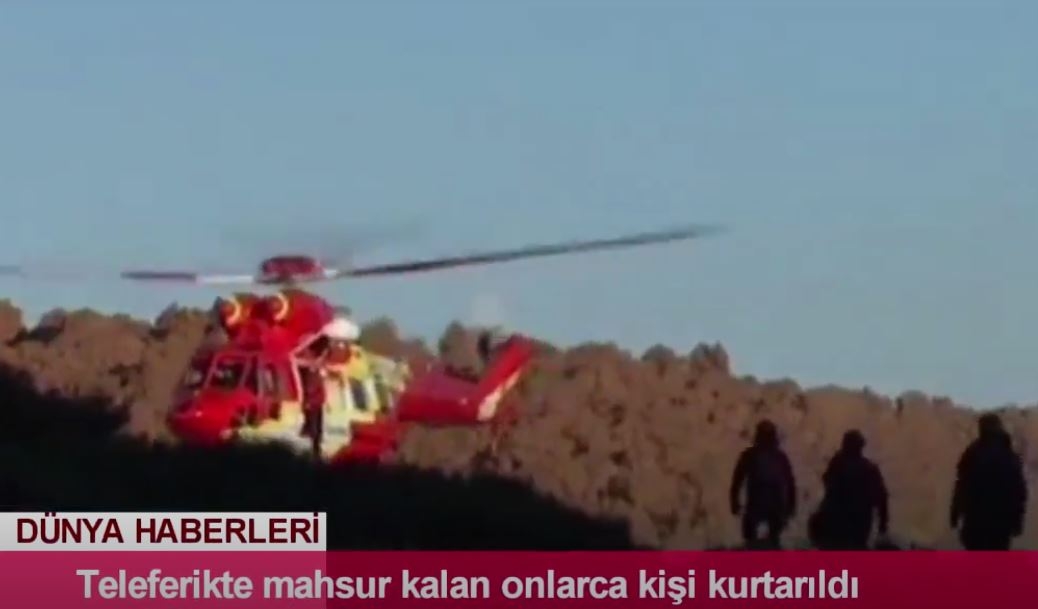 Teleferikte Mahsur Kalan Onlarca Kişi Kurtarıldı