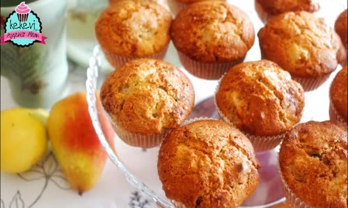 Armutlu Parça Çikolatalı Topkek Muffin Tarifi