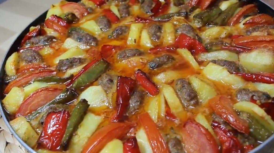 Fırında Köfteli Dizme Kebabı Tarifi 