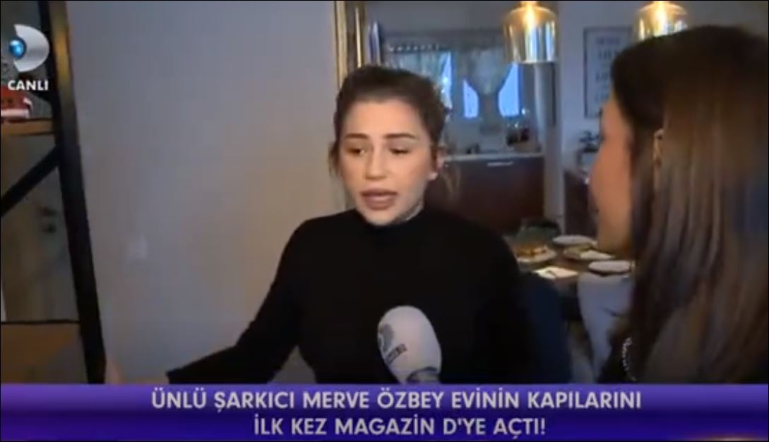 Merve Özbey Evinin Kapılarını Magazin D'ye açtı 