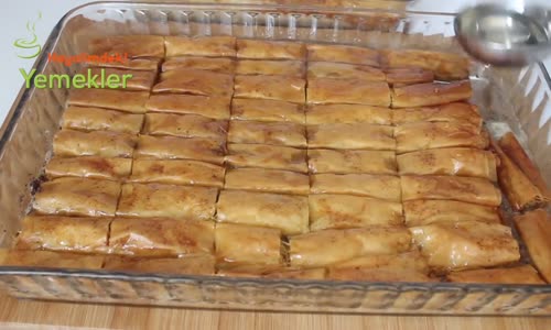 En Kolay Şerbetli Tatlı Fıstıklı Kadayıflı  Sarma  Tatlısı Baklavalık Yufka ile Çıtır Kadayıf Sarma