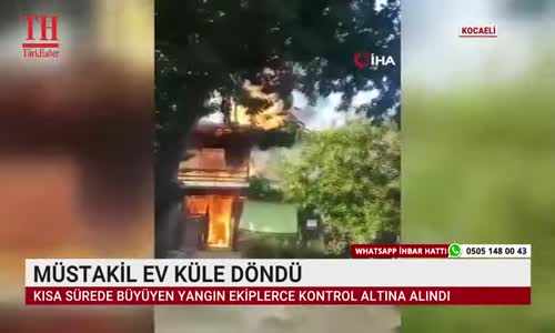 MÜSTAKİL EV KÜLE DÖNDÜ 