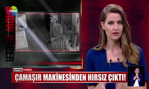 Çamaşır makinesinden hırsız çıktı!