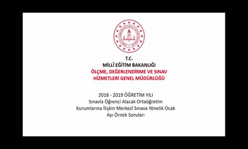 İNGİLİZCE DERSİ OCAK AYI ÖRNEK SORU VE ÇÖZÜMLERİ izle - Video - Eğitim Bilişim Ağı