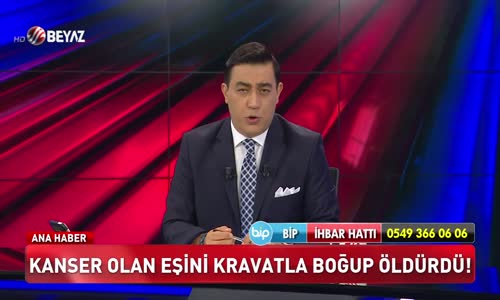 Kanser olan eşini kravatla boğarak öldürdü!