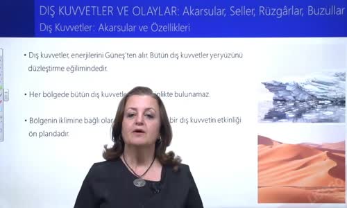 EBA COĞRAFYA LİSE - DIŞ KUVVETLER VE OLAYLAR - AKARSULAR VE ÖZELLİKLERİ I