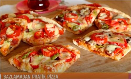 Bazlamadan Pratik Pizza