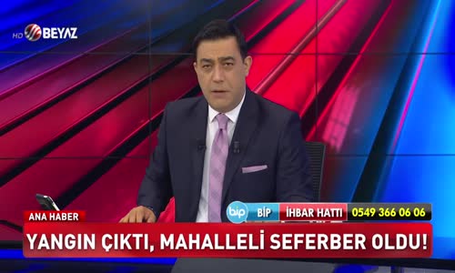 Yangın çıktı mahalleli seferber oldu!