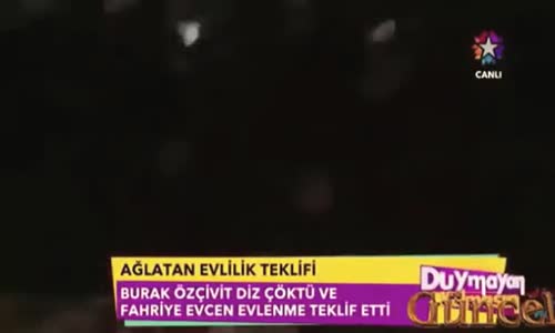 Burak Özçivit'ten Fahriye Evcen'i Ağlatan Evlilik Teklifi 