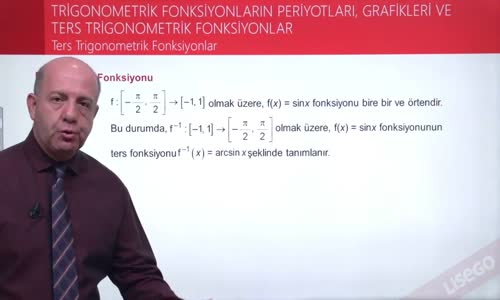 EBA MATEMATİK 2  LİSE 4 TRİGONOMETRİ - TERS TRİGONOMETRİK FONKSİYONLAR