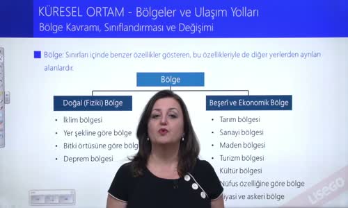 EBA COĞRAFYA LİSE - KÜRESEL ORTAM;BÖLGELER VE ULAŞIM YOLLARI - BÖLGE KAVRAMI, SINIFLANDIRMASI VE DEĞİŞİMİ