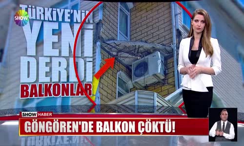 İstanbul'da yine balkon çöktü!