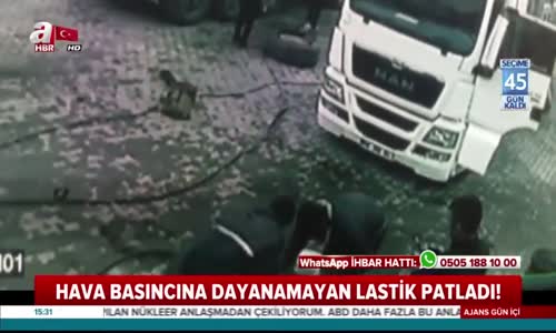 Hava Basıncına Dayanamayan Lastik Patladı