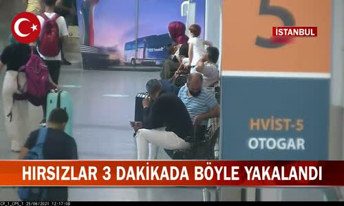 İstanbul Havalimanı'nda 2 Hırsız 3 Dakikada Böyle Yakalandı! İşte Görüntüler 