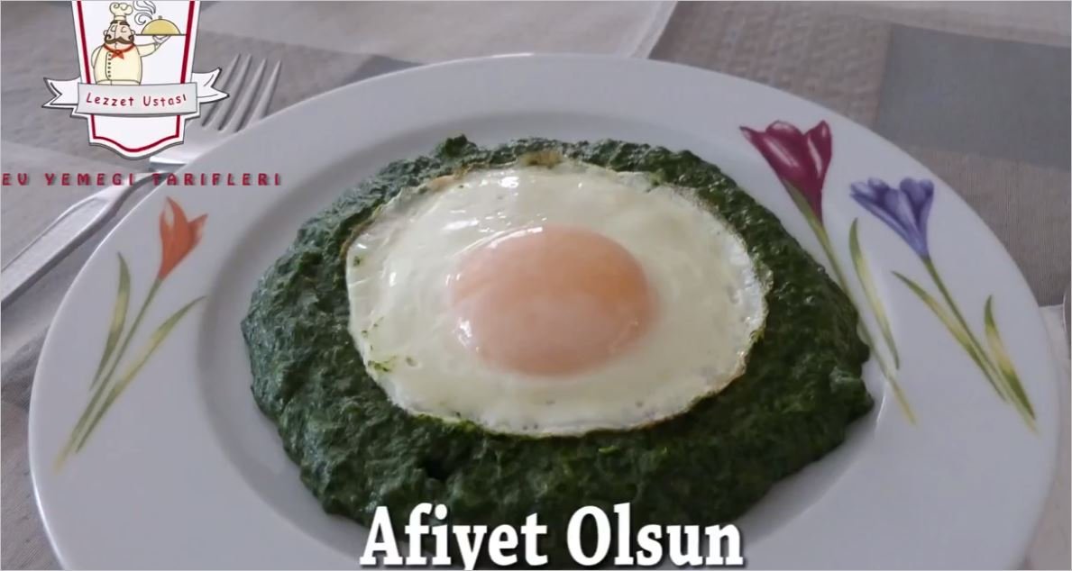 Yumurtalı Ispanak Tarifi  Ispanak Yemeği Tarifleri - Ispanak Yemeği Yapımı 