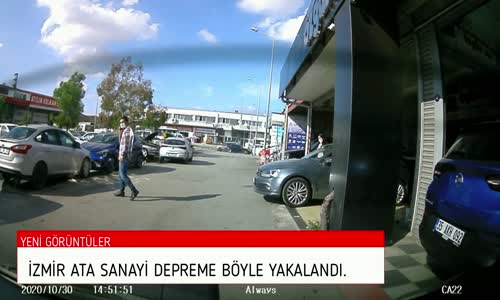 YENİ GÖRÜNTÜ - İzmir deprem anı. Ata Sanayi depreme böyle yakalandı.