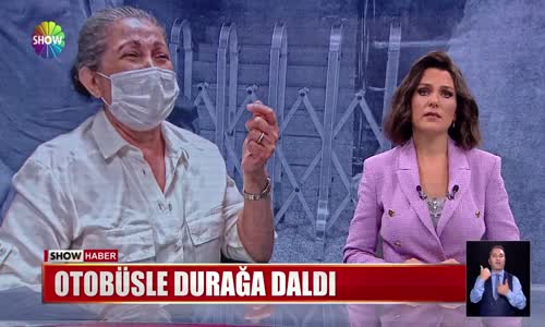 Otobüsle durağa daldı 