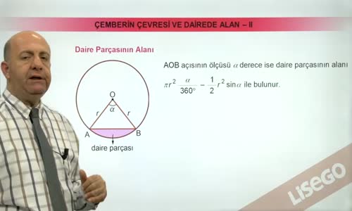 EBA GEOMETRİ LİSE ÇEMBER -DAİRE PARÇASININ ALANI